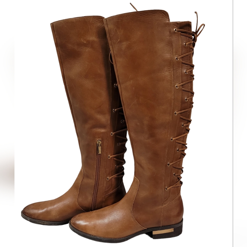 ☆Vince Camuto 'Palenda' Back Lace Up, "Corset" Knee High Riding Boots☆